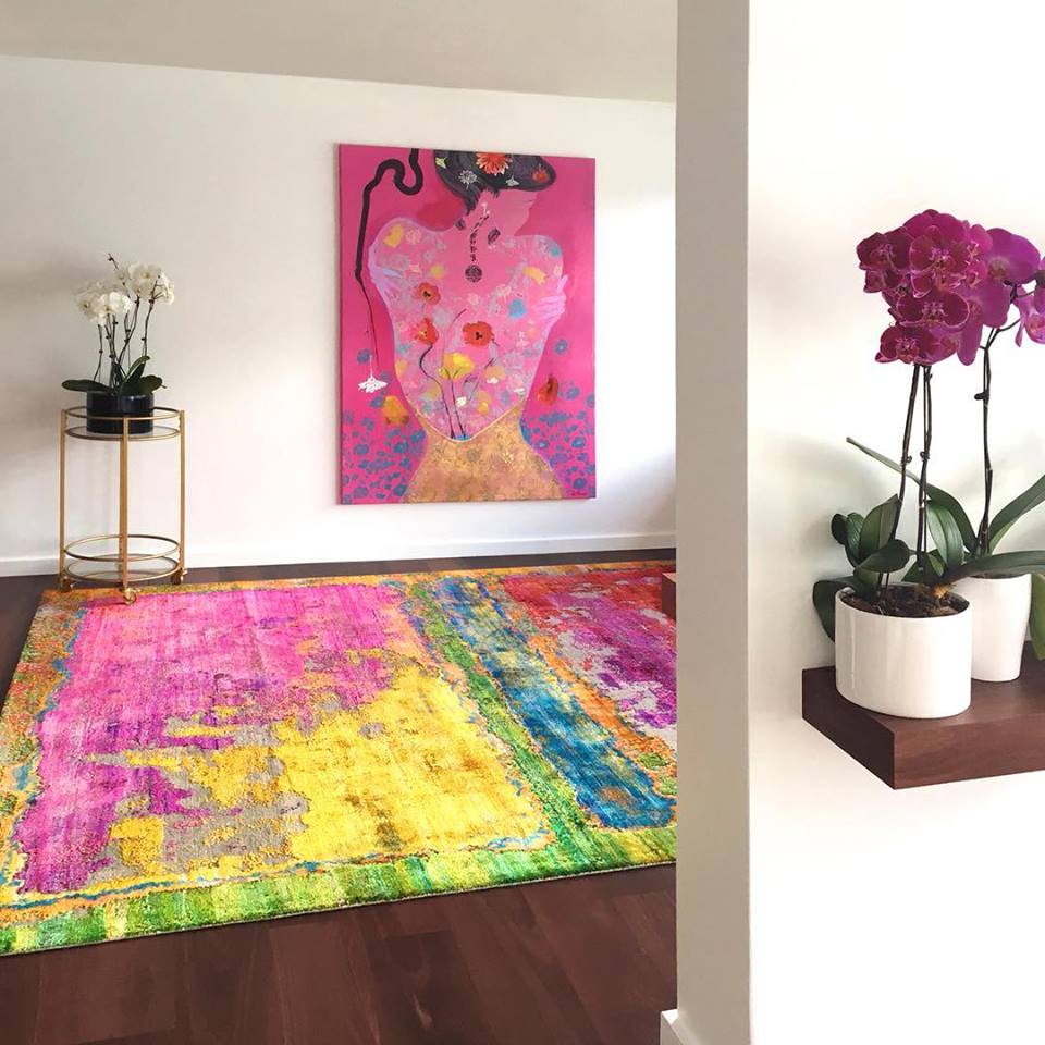 Bright coloured luxury rugs